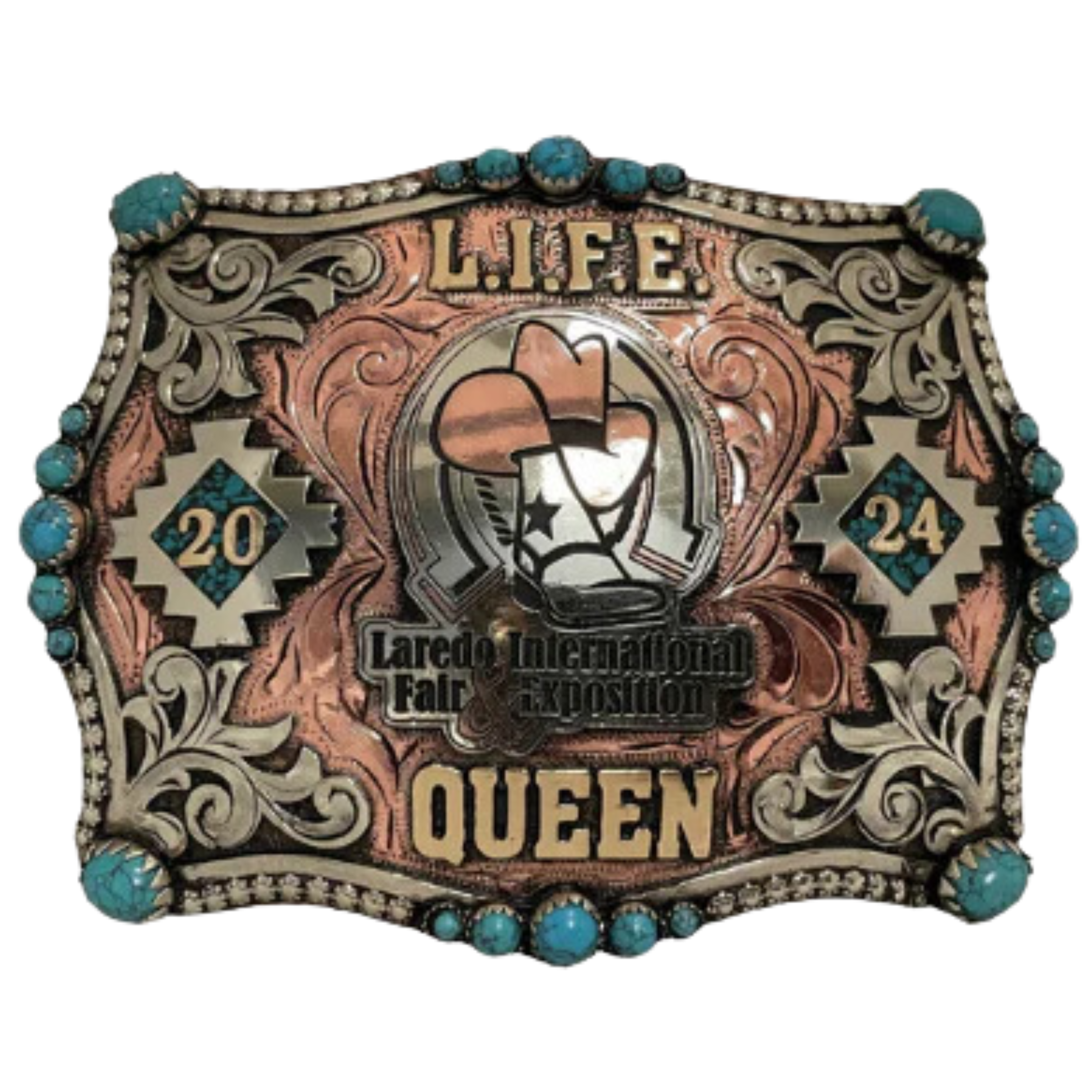 Custom Engraved Belt Buckles, Big Cowboy Buckle - Main Image